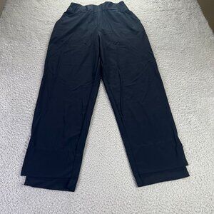 ADAY Straight Up Dress Pants Womens Small Blue Pull On Ankle Athleisure Work